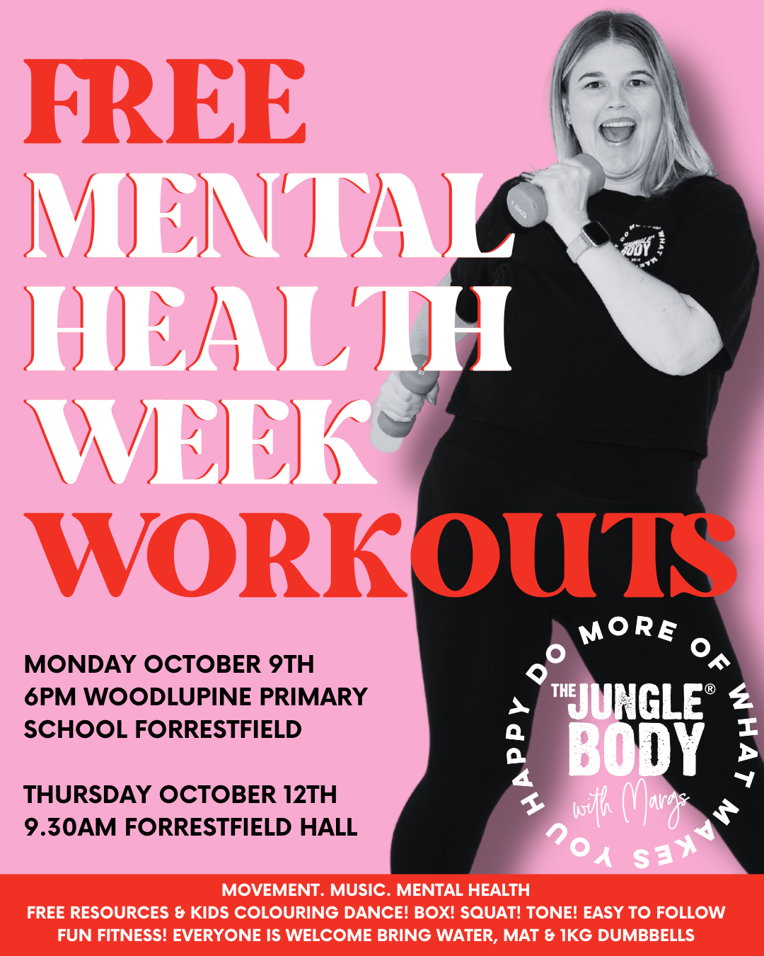 FREE Mental Health Week dance fitness classes