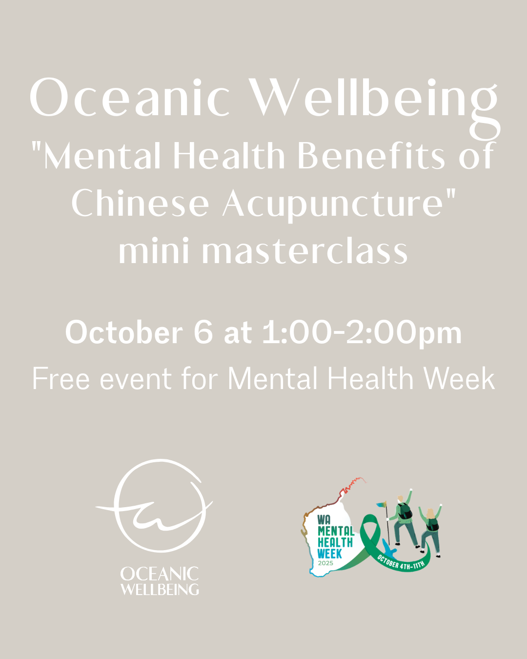 "Mental Health Benefits of Chinese Acupuncture" mini masterclass