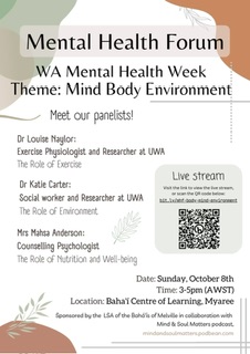 Mental Health Forum: Mind, Body, Environment