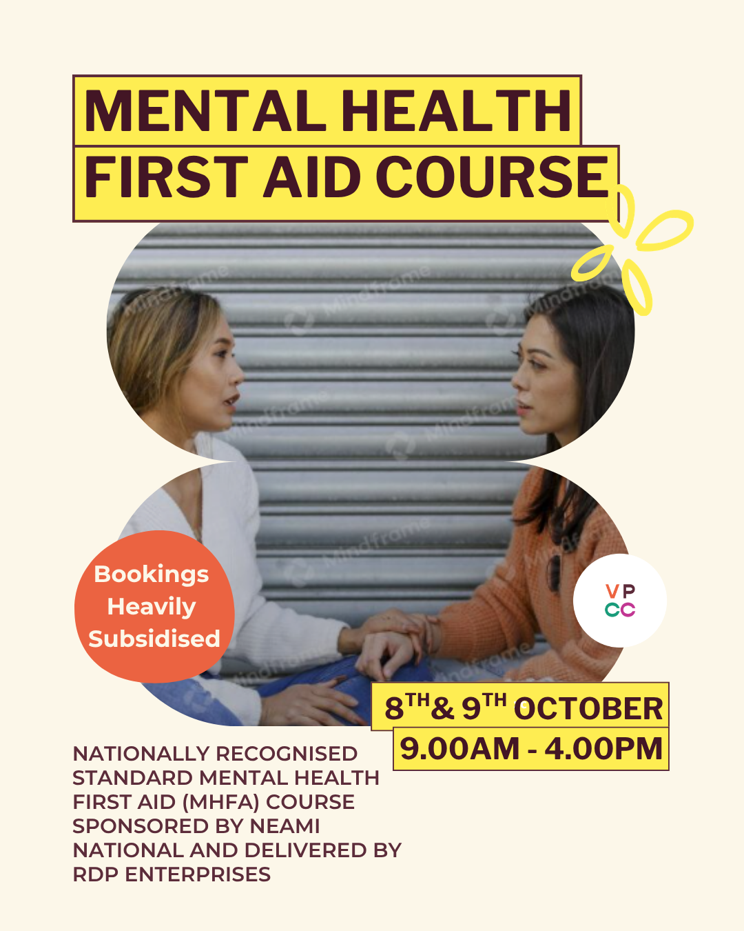 Neami National x VPCC: Mental Health First Aid Course