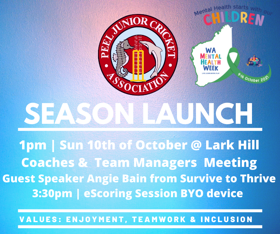 Peel Junior Cricket Association Season Launch