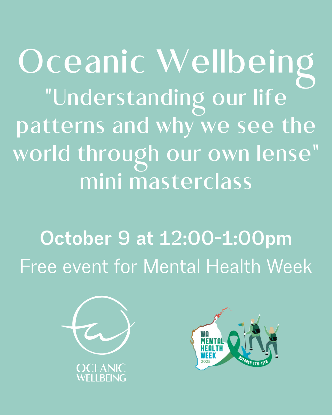 Tara Reale free masterclass on "Understanding our life patterns and why we see the world through our own lense"